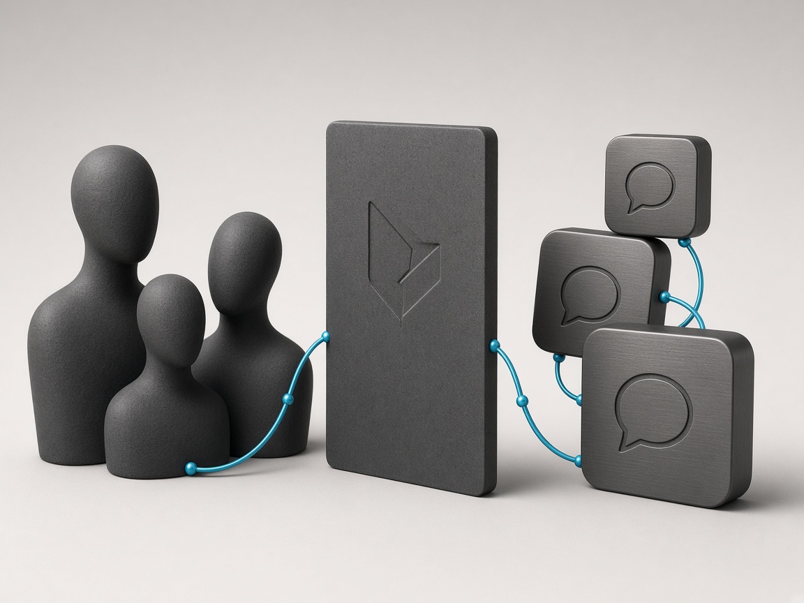 Humans and agents connected to a shared project